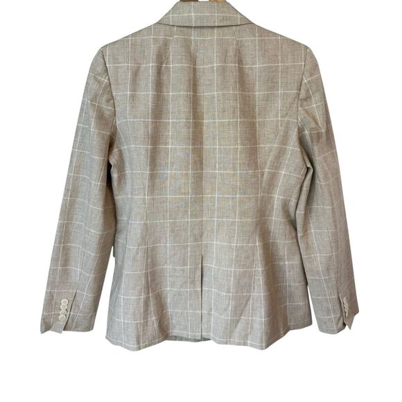 Madewell The Slim Blazer in Sesame Maeve Glen Plaid Size M - Picture 7 of 11